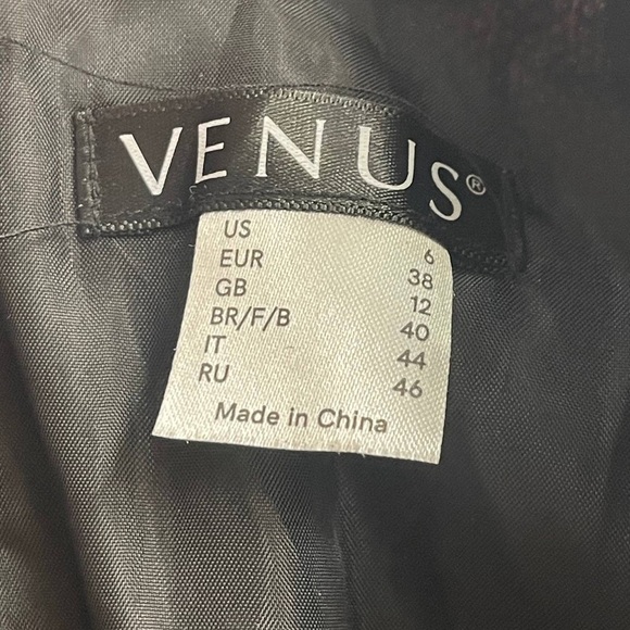 Venus Colorful Striped Sequin Tuxedo Dress Woman’s Sz 6, Faux Wrap, Zipper Retro - Picture 12 of 13